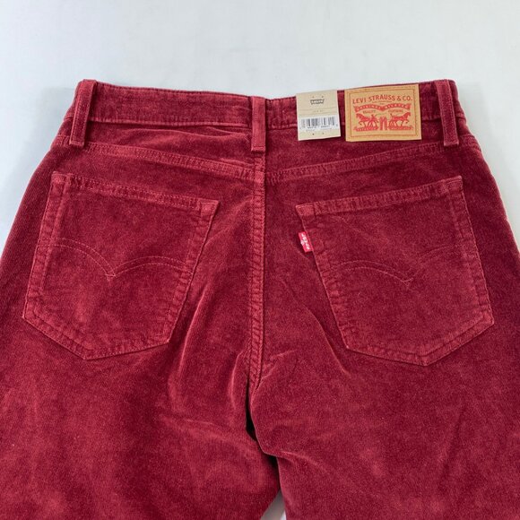 Levis 725 High-Rise Bootcut Womens Corduroy Pants Slim Fit Red Size 29x30 - Picture 9 of 11